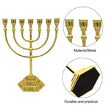 7 Branch Menorah Candle Holder Jerusalem Temple 12 Tribes of Israel Menorah 6.68/5.11-inch Height Antique Hanukkah Candle Stand