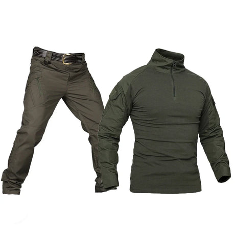 Military Uniforms Set for Men Camouflage Breathable Multicam Black Suit Combat Shirt Tactical Cargo Uniform Hunting Set