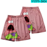 Anime Patrick Star shorts Boys Sports Shorts Fitness Basketball Beach Pants Squidward Tentacles Travel College Casual Gym shorts