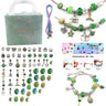 DIY Bracelet Making Kit Jewelry Making Accessories Kit with Beads, Pendant Charms, Bracelets and Necklace String for Girls