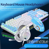 Gaming Keyboard Mouse Headphone Set Wired Backlight Game 104 Keys Keyboards 3600DPI Mice USD 3.5mm Headset Combos for PC Gamer