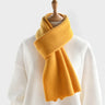 luxury cashmere knitted scarves solid color women or men winter scarf adults warm thick wool scarf kids children