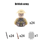 New WW2 Military Building Block Germany US British French Soviet Italian Action Figure Soldier Army Weapon Bricks Kids War Toys