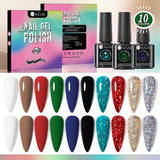 UR SUGAR Christmas Color Kit Autumn Winter Series 10Pcs Set Nail Art Design Soak Off UV LED Gel Semi Permanent Manicure