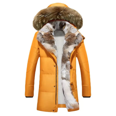Snow Wear Winter Coat Men Jacket for Men's Warm Fur lining Clothes Warm Parka Real Fur Windbreaker Winter Hooded Down Jacket