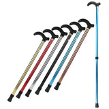 Adjustable Walking Stick Cane 2 Section Stable Anti-Skid Anti Shock  Crutch for Old Man Hiking