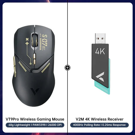 Rapoo VT9PRO Wireless Gaming Mouse Esports Grade 68g Ultra-Light 26000DPI 8 Buttons Optical PAW3398 Computer Mouse For Laptop PC