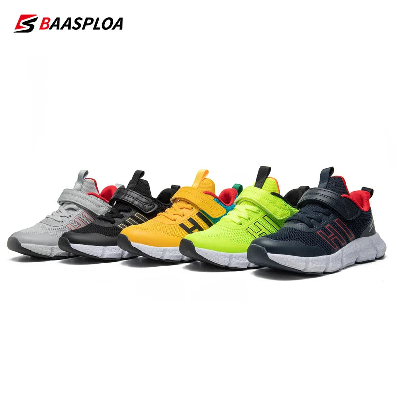 Baasploa Children Running Shoes Spring New Arrival Sport Shoes for Boys Girls Mesh Breathable Casual Sneakers Kids Free Shipping