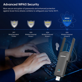 COMFAST WiFi 6 USB Adapter 2.4G & 5G AX1800 High Speed USB3.0 Wireless Dongle Network Card MT7921AU WiFi6 Adapter For Win10/11