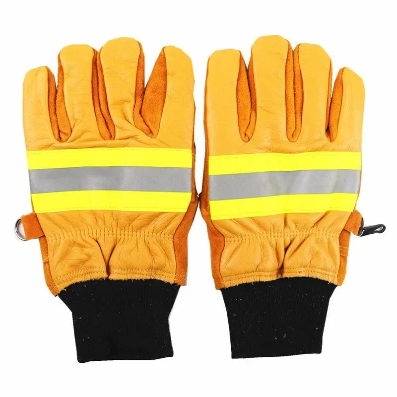 Cow Leather Fire Gloves Heat Resistant Radiant Work Protection Fireproof Gloves For Protecting Rescuers'hand Safety Gloves