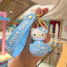 Kawaii Sanrio Hello Kitty Keychain Cartoon Doll Cute Kitty Pvc Key Chain Soft Rubber Car Key Ring Women Bag Pendant Girl Gift