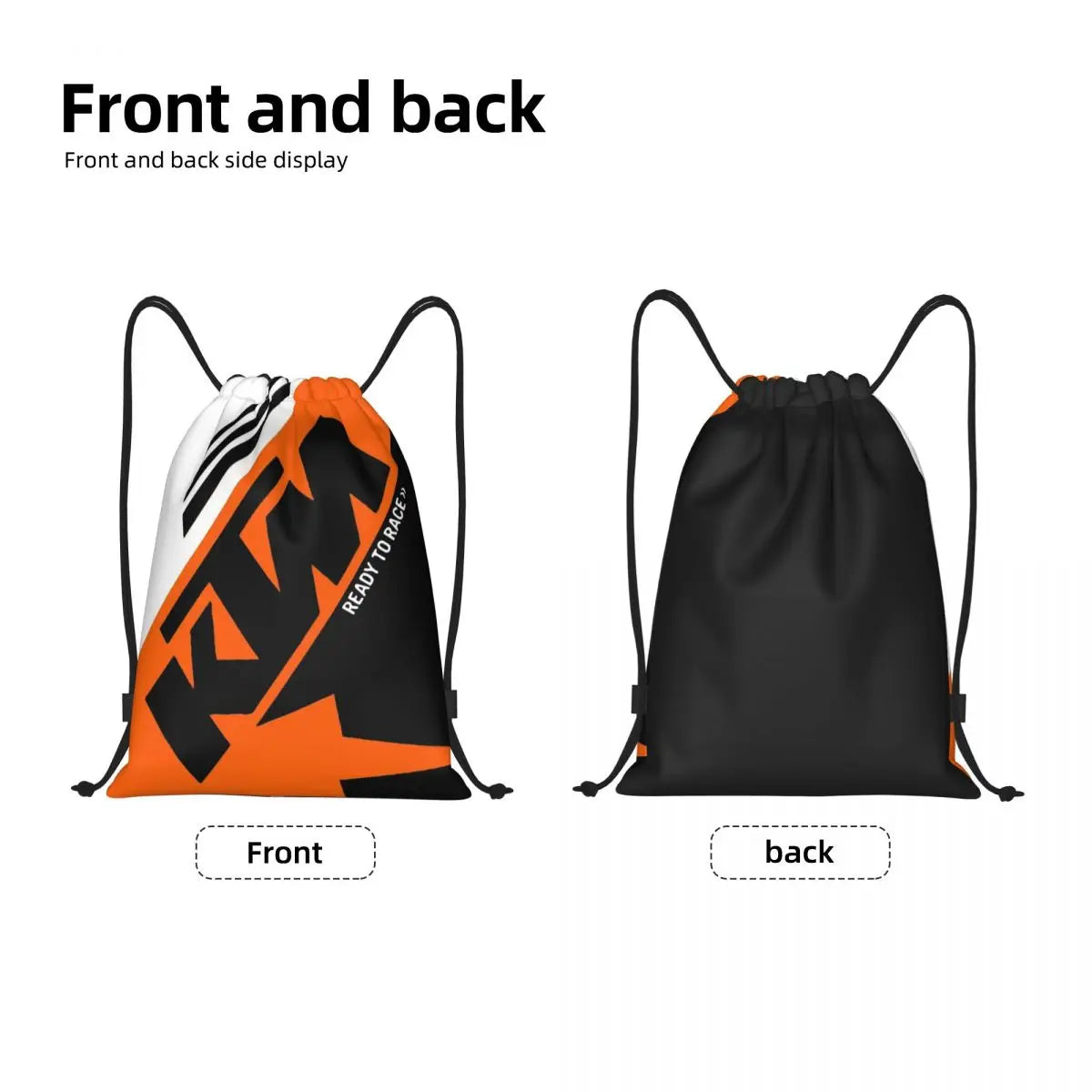 Ready To Race Enduro Moto Cross Drawstring Bags Football Backpack Gym Sackpack Motocycle Bike String Bag for Exercise