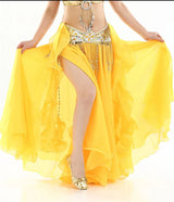 2022 New  Belly Dancing Skirt Woman Chiffon Split Sexy Gypsy Spanish Flamenco Oriental Ethnic Performance Costumes