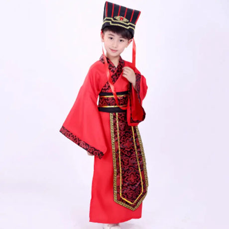 Chinese robe ancient scholar student costumes children adult Kimono China Traditional Vintage Ethnic cosplay Kid Costume Hanfu