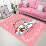 Keeppley Kitty Animation Derivatives Crystal Velvet Mat Home Floor Decoration Living Room Anti-Skid Carpets