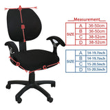 Universal Office Chair Cover Split Armchair Cover Stretch Jacquard Computer Chair Slipcovers Removable Seat Protector Case