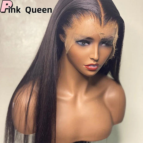 Bombshell black 13*4 Synthetic Hair Front Lace Wig Heat Resistant Fiber Hair Natural Hairline Free Parting Women 2024