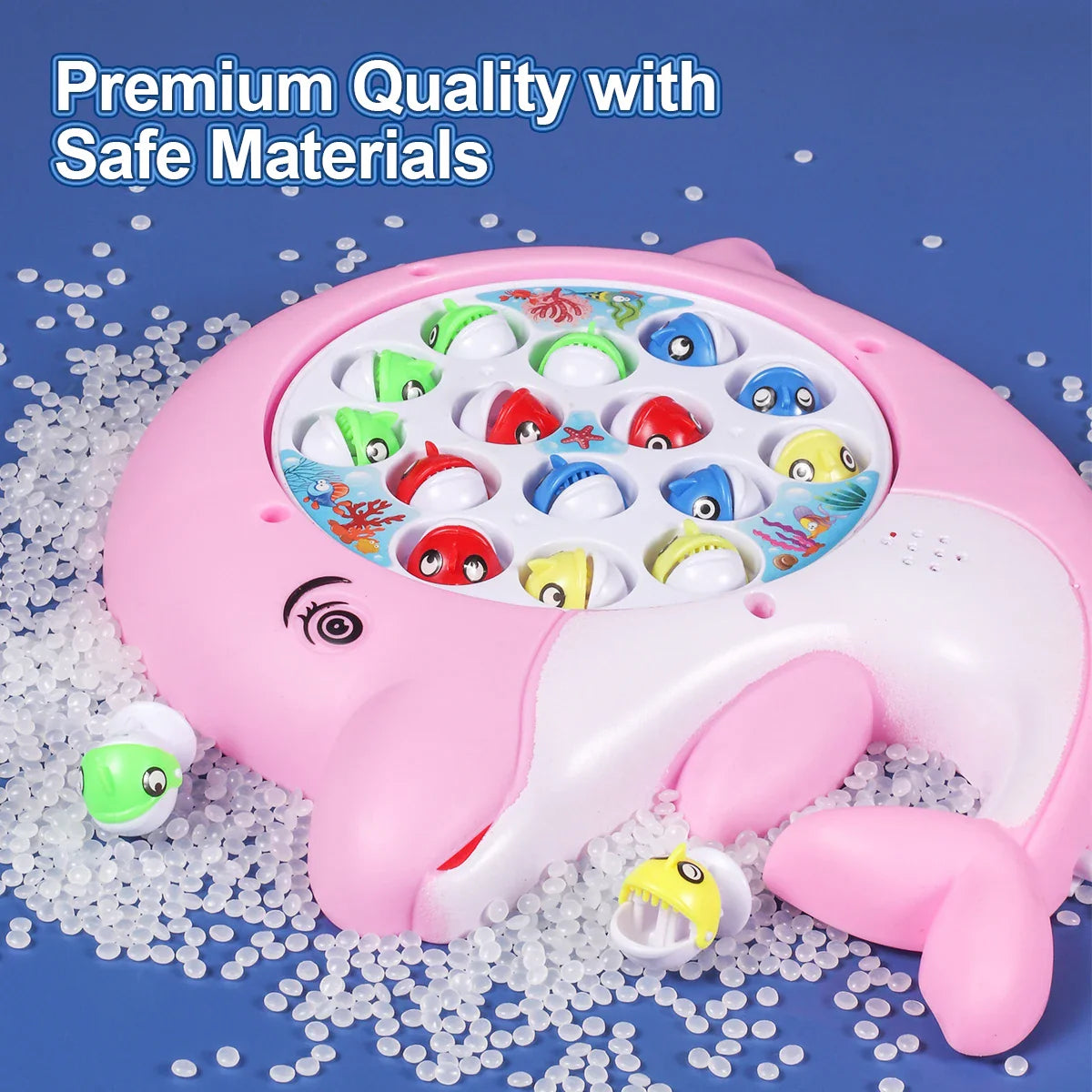 Electric Dolphin Fishing Plate Cute Marine Life Toy suit Puzzle Science Education Class Music Class Rechargeable Model Desktop