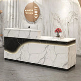 White Light Reception Desks Design Stylish Modern Luxury Reception Desks Office Front Mostrador Negocio Commercial Furniture