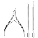 Stainless Steel Nail Art Cutter Scissor Cuticle Clipper Pusher Dead Skin Remover Kit Manicure Pedicure Tools Nails Set