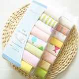 8pcs/pack Boys Girls Washcloth Cloth Wipes Nursing Wipe Sweat Small Hand Towel Handkerchief Cotton Handkerchiefs for Children