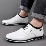 Men Leather Sneakers Plus Size 38-50 Casual Mens Shoes Solid Board Loafers Business Sport Flat Round Toe Light Comfortable 2024