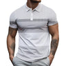 2023 New Men's Button Polo Shirt Fashion Line Checker 3D Print High Quality Summer Casual Short Sleeve Street Breathable T-shirt