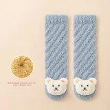 Newborn Baby Socks Cute Bear Socks Infant Kid Cotton Toddlers Leg Warmers Knee Soft Velvet Long Baby Socks for Girls Boy