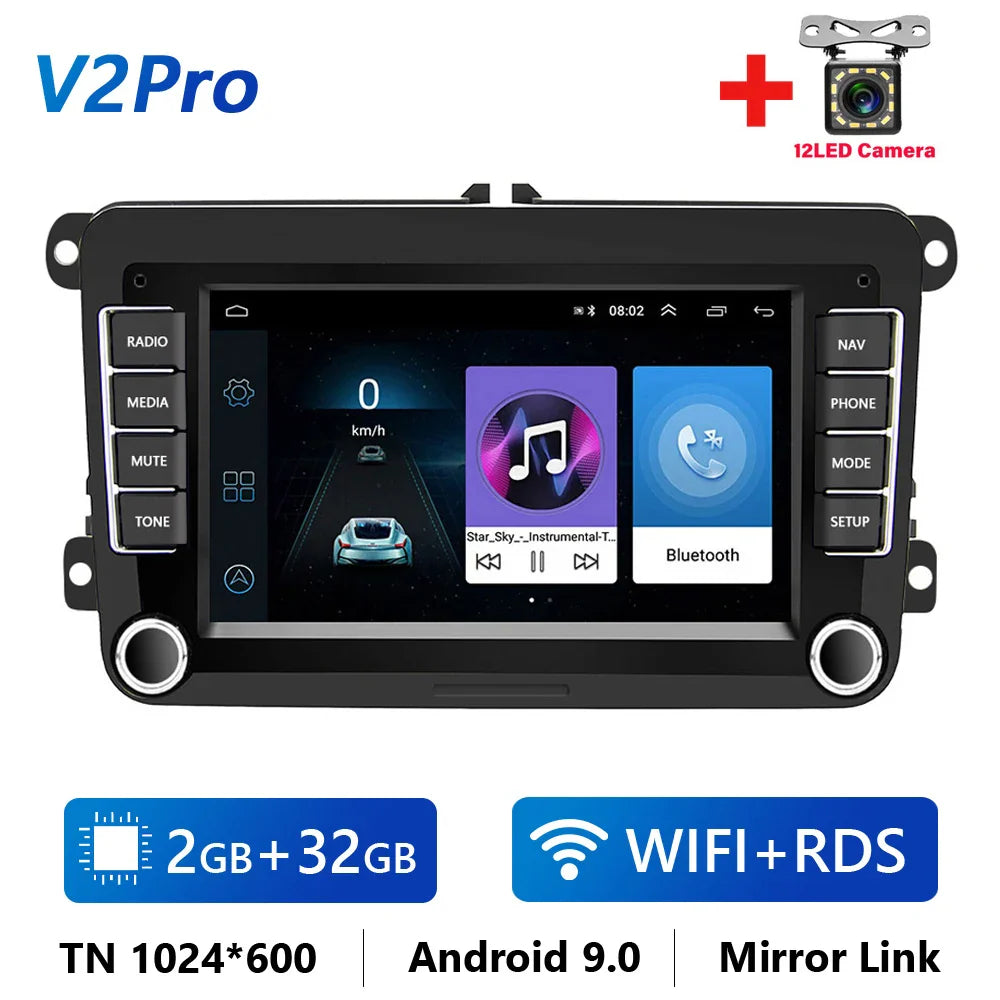 LeeKooLuu car intelligent system android auto radio 2din multimedia player for Volkswagen VW T5 Polo Golf 5 6 Passat b6 b7 Skoda