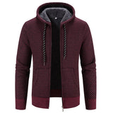 Male Knitted Casual Jackets with Hood Men's Sweater Coat Y2K Hoodies Korean Streetwear Baseball Jumpers Jersey Top Clothing