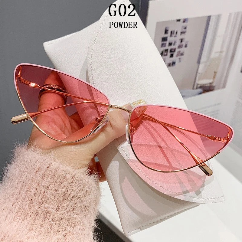 New Cat Eye Sunglasses Women Trendy 2023 Vintage Fashion Sun Glasses Lentes De Sol Mujer Lunette Soleil Femme Zonnebrillen Dames