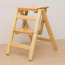 Solid Wood Household Multifunctional Folding Ladder Chair Indoor Climbing Ladder Dual-use Three-step Four-step Ladder Stool