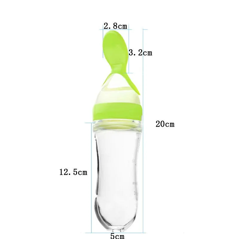 Baby Spoon Bottle Feeder Dropper Silicone Spoons for Feeding Medicine Kids Toddler Cutlery Utensils Children Accessories