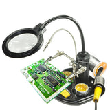 Welding Soldering Magnifier with PCB Holder Flexible Metal Arms Helping Hands for Welding  Station Desktop Magnifying Tool