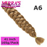 Mirra's Mirror 5 Packs Long Braiding Hair 82 Inch Jumbo Braid Hair Extensions Pure White Yellow Red Blue Synthetic Hair For Bulk