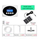 Double Pump Intelligent Drip Irrigation System Water Pump Timer Garden Solar Energy Potted Plant Automatic Watering Device