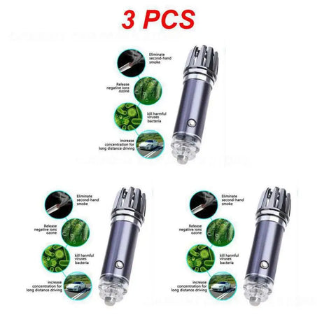 1/2/3PCS Mini Car Air Purifiers 12V Auto Car Fresh Air Ionic Oxygen Bar Ozone Ionizer Cleaner Car Electrical Appliances Car