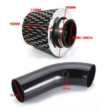 Universal 76mm Car Racing Cold Air Intake System Turbo Induction Pipe Tube Kit Aluminum With Cone Air Filter Inlet