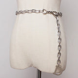 2024 Fashion D Letter Metal Chain Women Thin Waist Belt Gold and Silver Colors Available