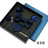 8pcs Luxury Mens Ties Set In Gift Box 100% Silk Neck Tie With Festive Wedding Bowtie Pocket Squares Cufflinks Clip Brooches Suit