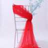 20pc/lot Tulle Sheer Organza Sashes For Wedding Banquet Party Arch Decoration DIY Chair Sashes Knots Background Veil Romantic