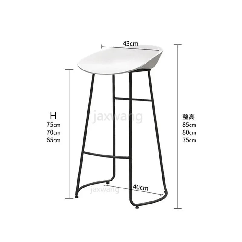 Bar Chair Modern Simple Bar Stool High Footstool Household Bar Chairs Northern Europe Bar Chair Back Creative High Footed Chair