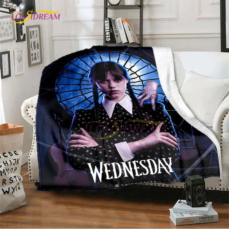 Wednesday Addams Series Throw Blanket Horror Soft Blankets for Beds Home Decor Bedding Cover picnic blanket