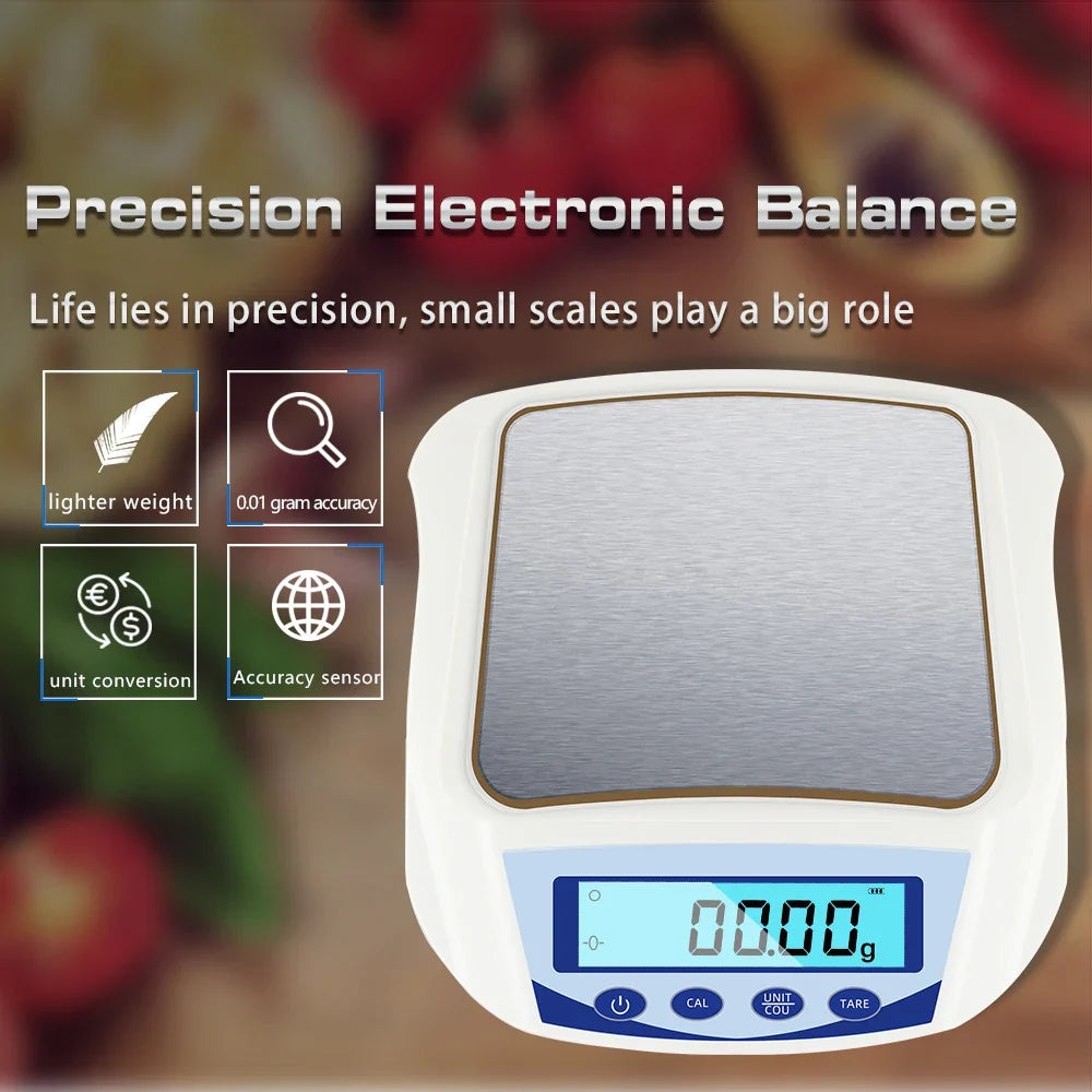 1000g/0.01g Electric Scales High Accuracy Portabl Digital LCD Electric Balance Scale For Foods Gold Jewelry Tea Weighing Tools