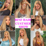 #27 Honey Blonde Human Hair Bundles Virgin Cheap 28 30 32 Inch Straight Hair Bundles Brazilian Colored Hair Weave Bundles