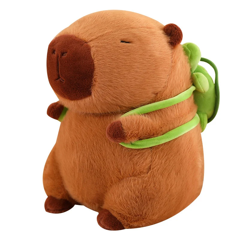 Cute Capybara With Backpack Plush Toys Sitting Lovely Cartoon Animals Stuffed Dolls Holiday Gift Home Decor Sofa Plush Pillows