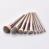 4/10Pcs Champagne Makeup Brushes Set For Cosmetic Foundation Powder Blush Eyeshadow Kabuki Blending Make Up Brush Beauty Tool