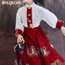 2024 NEW Summer Chinese Hanfu Dress For Girls Traditional Embroidery Horse-face Skirt For Kids Princess Hanbok