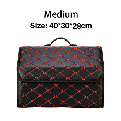 Car Storage Boxes Folding Auto Organizer Box PU Leather Waterproof Trunk Bag Large Capacity Multi-color SUV Cars Stowing Tidying