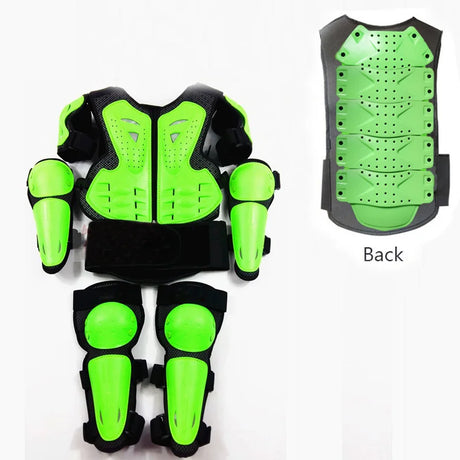 For Height 0.85-1.7M Latka Boy Girl Child Youth Body Protect Vest Armor Kids Motocross Chest Spine Protection Gear Knee guard